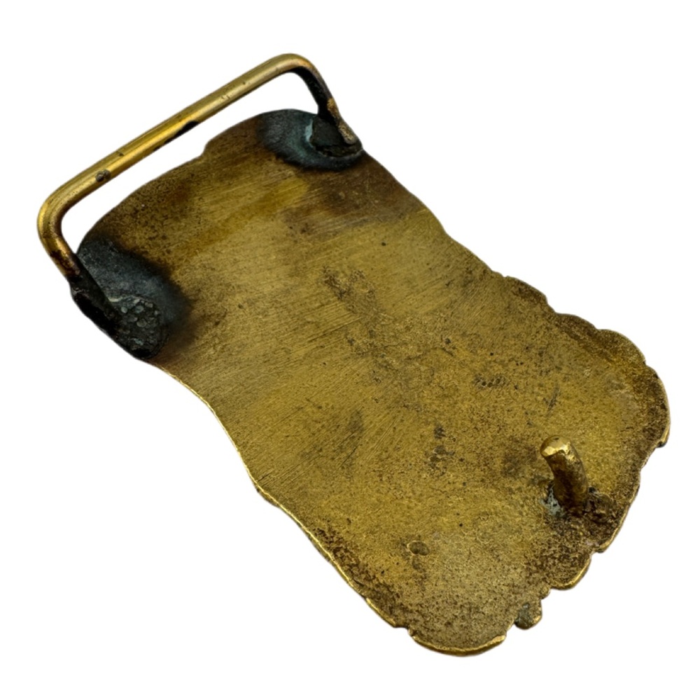 Vintage Heavy Brass Belt Buckle - Picture 4 of 7
